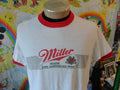 Vintage 8039s Miller Beer Made The American Way Ringer T Shirt L Graphic Tee – Aesthetic Look · Trending Graphic Apparel
