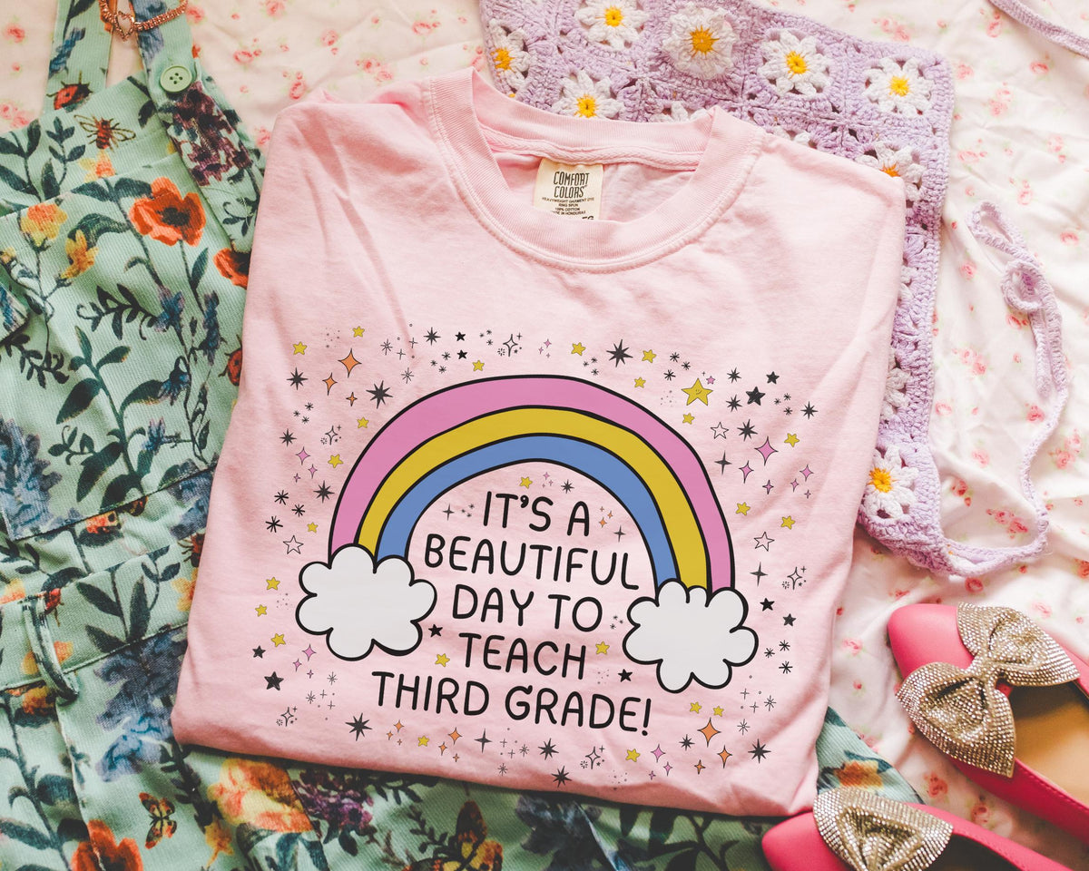 Third Grade Teacher Tee Shirt for Third Grade Crew Cute Early Childhood Education Major Gift for New Teaching Job Matching 3rd Grade Squad Graphic Tee – Cozy Vibes · Top Pick For Any Outfit