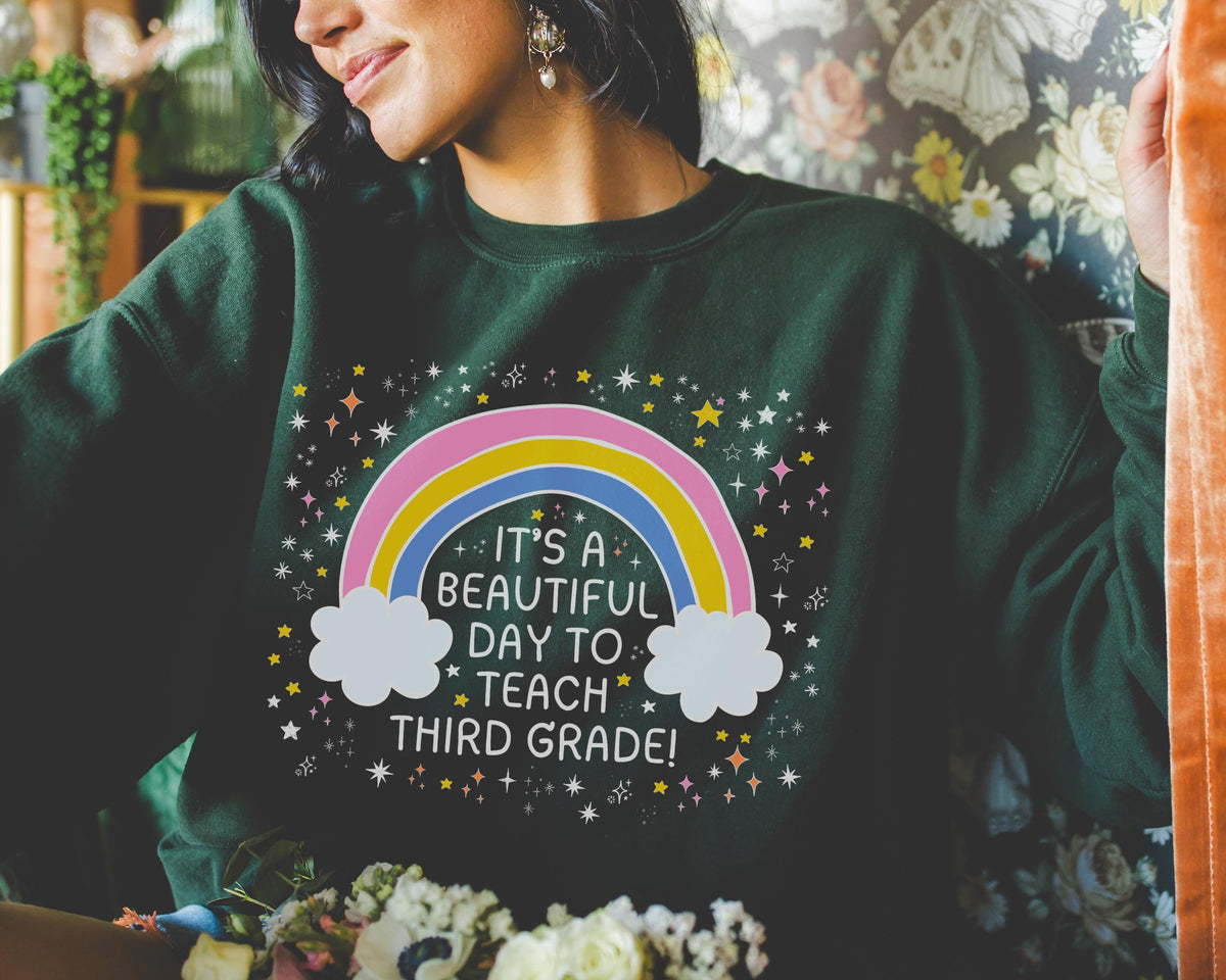 Third Grade Teacher Sweatshirt Third Grade Crew Cute Early Childhood Education Major Gift for New Teaching Job Matching 3rd Grade Squad Sweatshirt – Fan Favorite · Must-Have Style