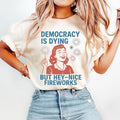 Democracy is Dying Protest Shirt Liberal Shirt Anti Maga Fuck Donald Trump Democrat Shirt Activist Shirt Graphic Tee – Warm & Stylish · Top Pick For Any Outfit