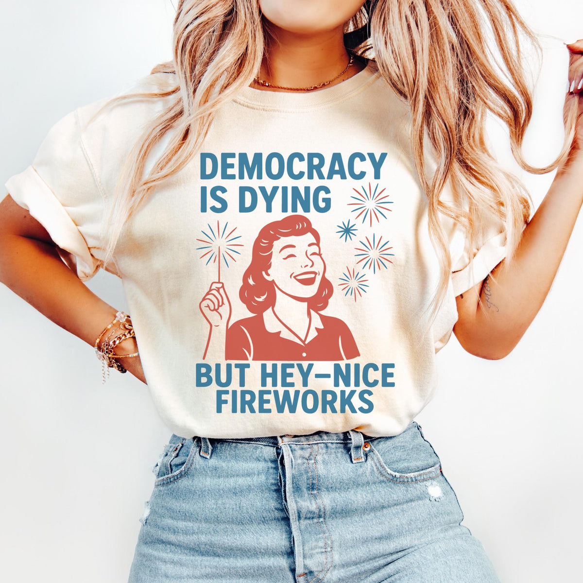 Democracy is Dying Protest Shirt Liberal Shirt Anti Maga Fuck Donald Trump Democrat Shirt Activist Shirt Graphic Tee – Warm & Stylish · Top Pick For Any Outfit