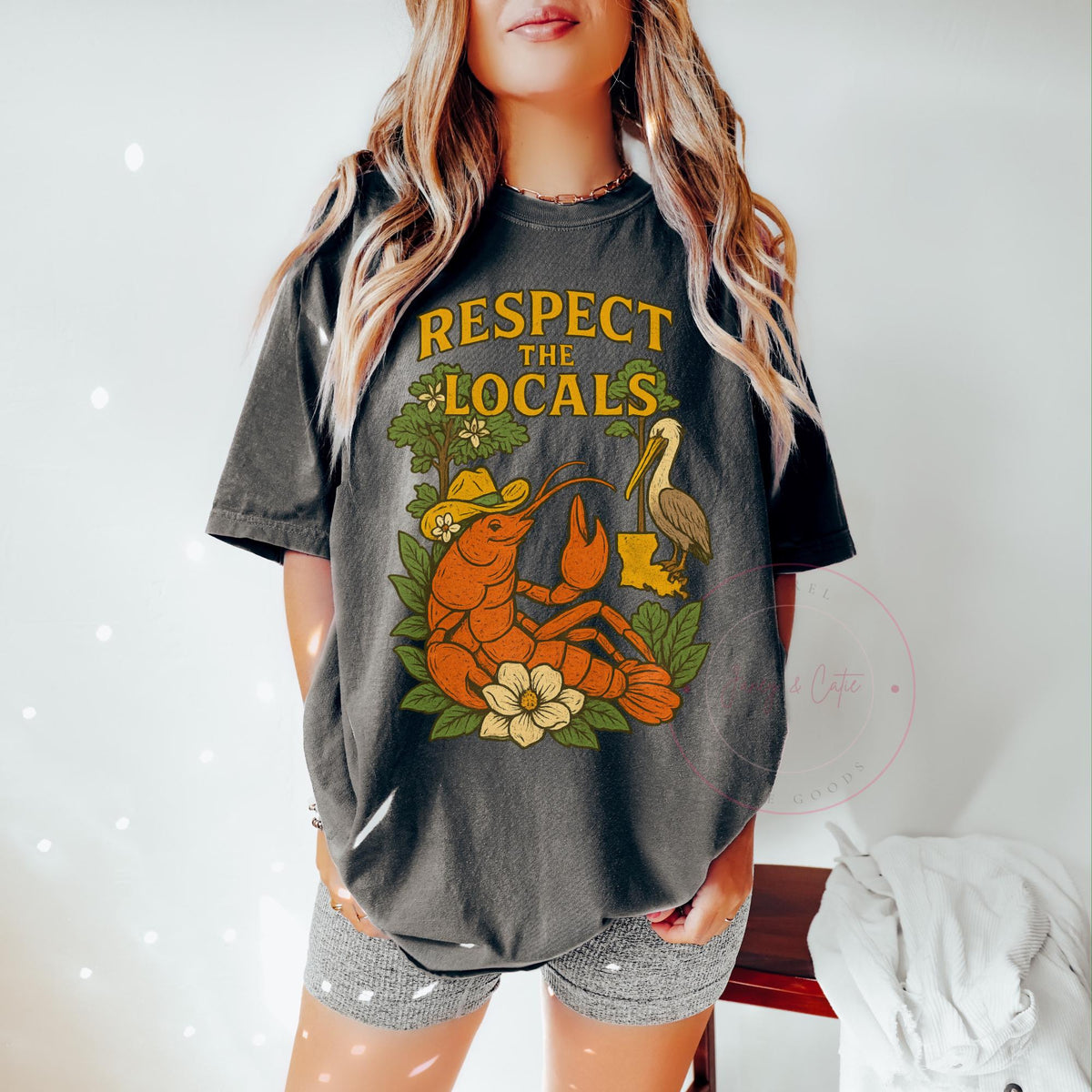 Respect the Locals Shirt Louisiana Tshirt Crawfish Shirt Vintage Tee Trendy Graphic Tshirt Retro Graphic Tee Graphic Tee – Aesthetic Look · Must-Have Style