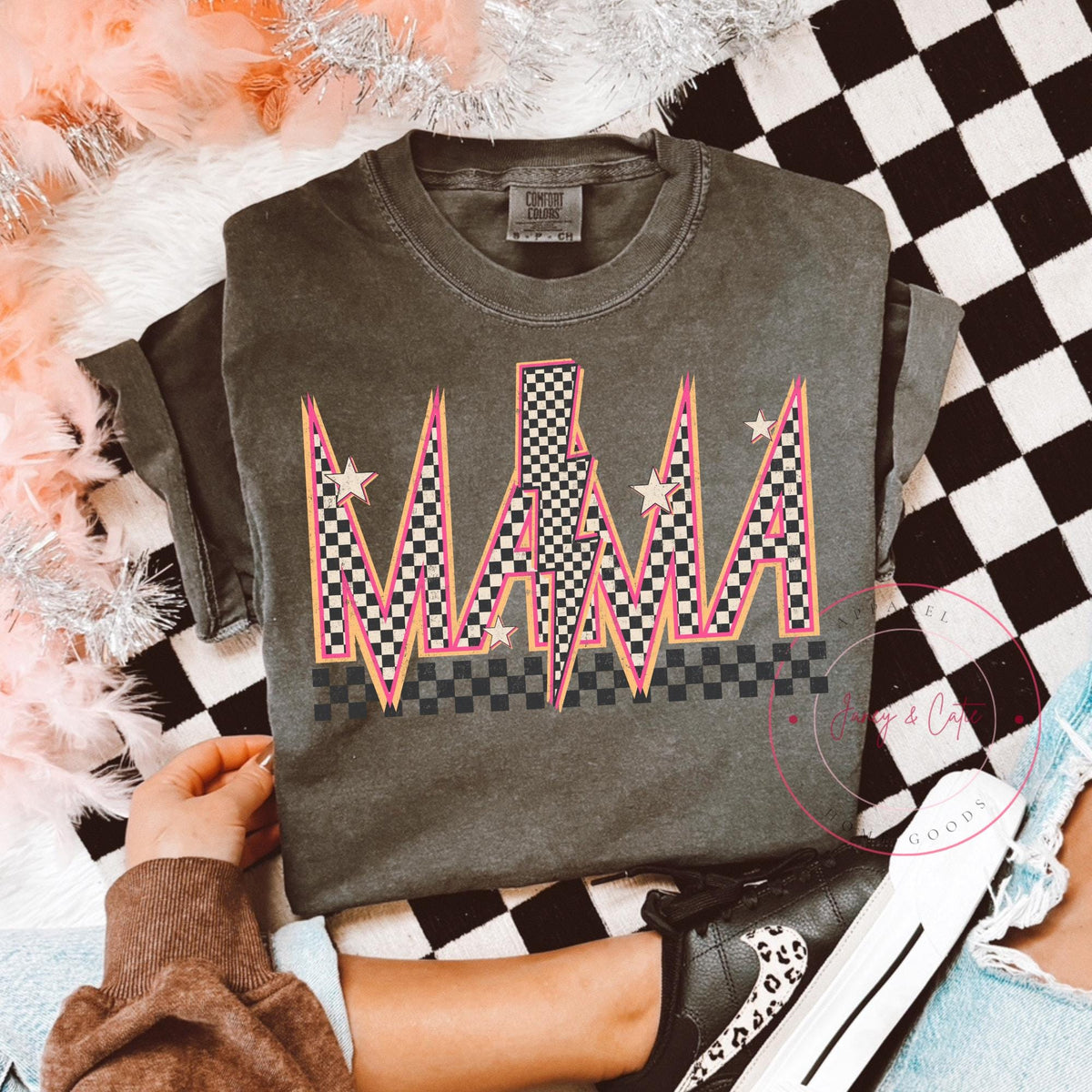 Mama Tshirt Rock and Roll Mama Shirt Mom Tshirt Mom Shirt Gift for New Mom Mothers Day Gift Mama Tee Graphic Tee – Aesthetic Look · High-Quality Print