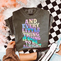 Everything Little Thing Is Going to Be Alright Inspirational Shirt Positivity Shirt Mental Health ShirtTrendy Aesthetic Oversized Graphic Graphic Tee – Everyday Comfort · Must-Have Style