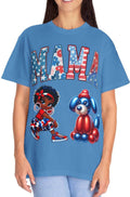 Patriotic Mama Comfort Color T shirt Dog 4th of July Shirt Patriotic Tee Independence Day Gift Red White Blue Shirt Graphic Tee – Soft Feel · Top Pick For Any Outfit