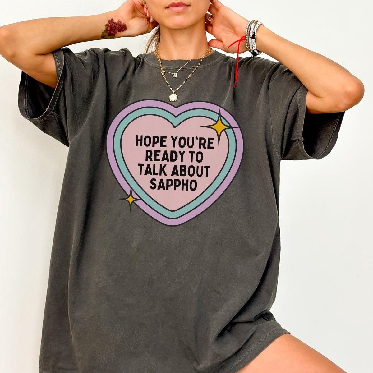 Ancient Greek History Professor Sappho Humanities Major Graduation Gift LGBTQ Lyrical Poetry Tee Shirt Womens History Buff Gift for Her Graphic Tee – Fan Favorite · Great Gift For Fans