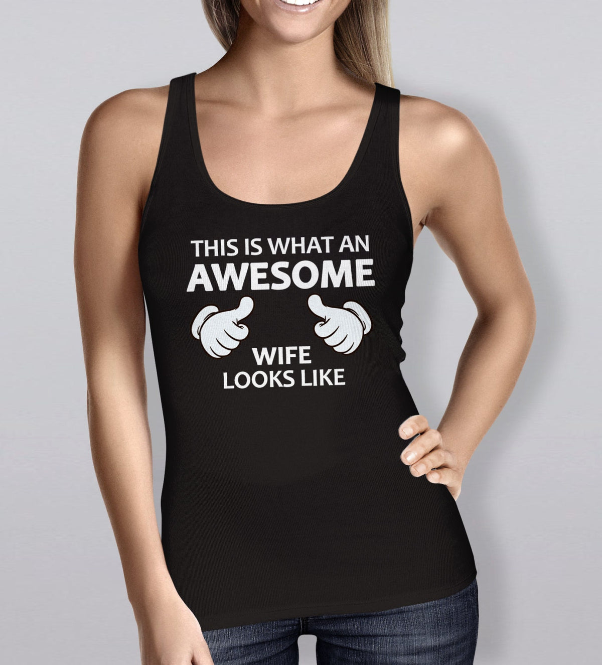 Wife Gift for Wife Awesome Wife Shirt for Wife Awesome Wife Tank Top Anniversary Gift Gift for Wife Gift for Her Wedding Gift OS102 Tank Top – Fan Favorite · Top Pick For Any Outfit