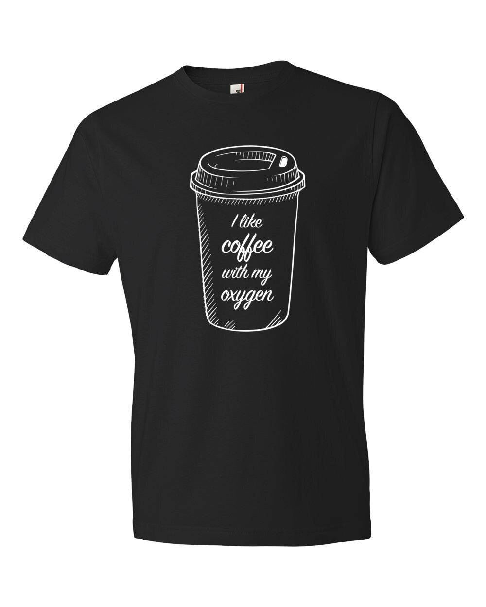 Coffee Shirt Coffee Gift I Like Coffee With My Oxygen Graphic Shirt Tee mom gift mother gift Coffee Lover Gift for Coffee Addict OS5884 Graphic Tee – Fan Favorite · Perfect For Daily Wear
