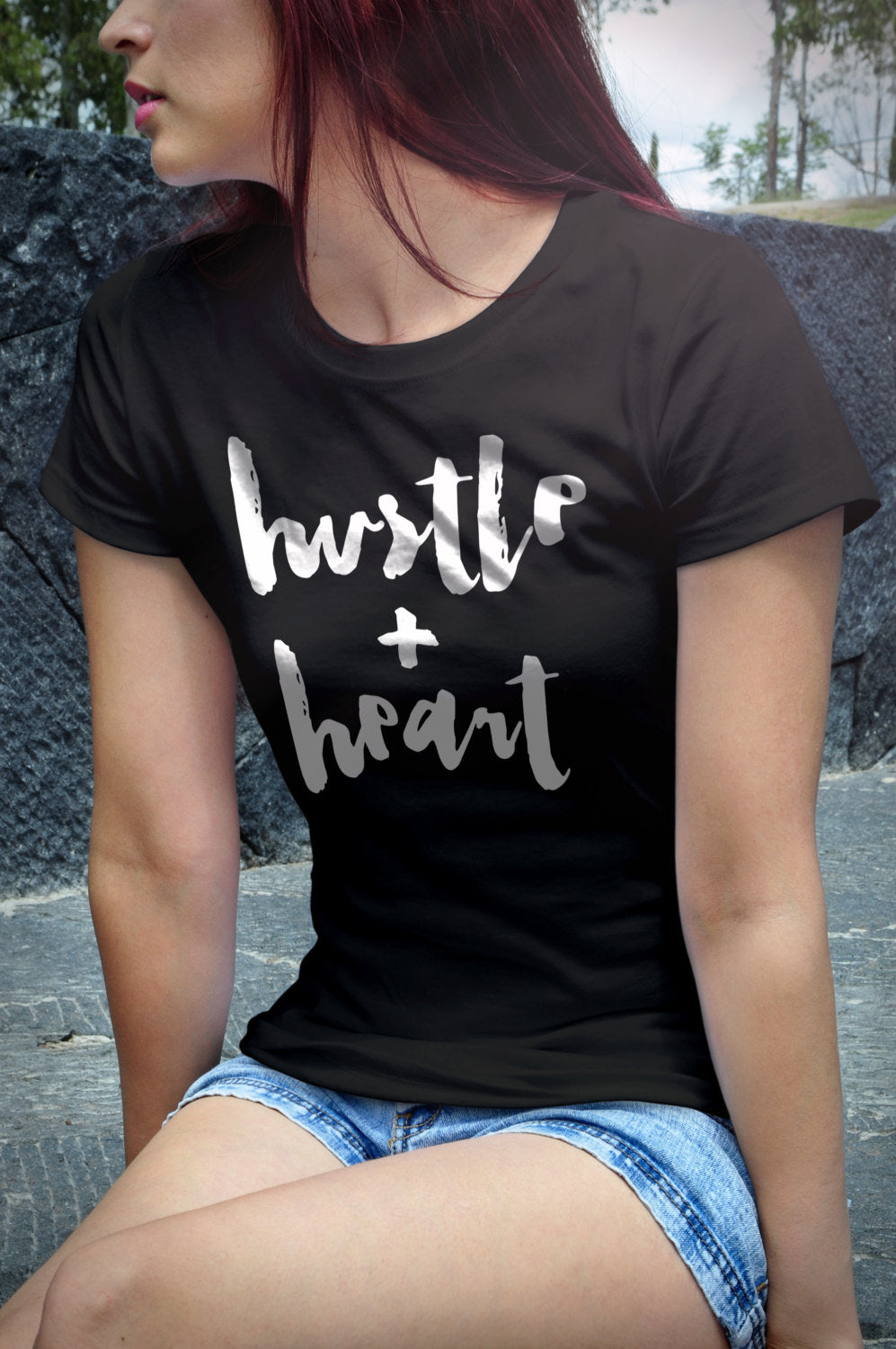 Shirt Girlfriend Gift for Fianc gift Wife Gift Hustle and Heart Shirt Hustling Shirt Grunge Shirt Entrepreneur Shirt for Start Up OS112 Graphic Tee – Feel-Good Design · Must-Have Style