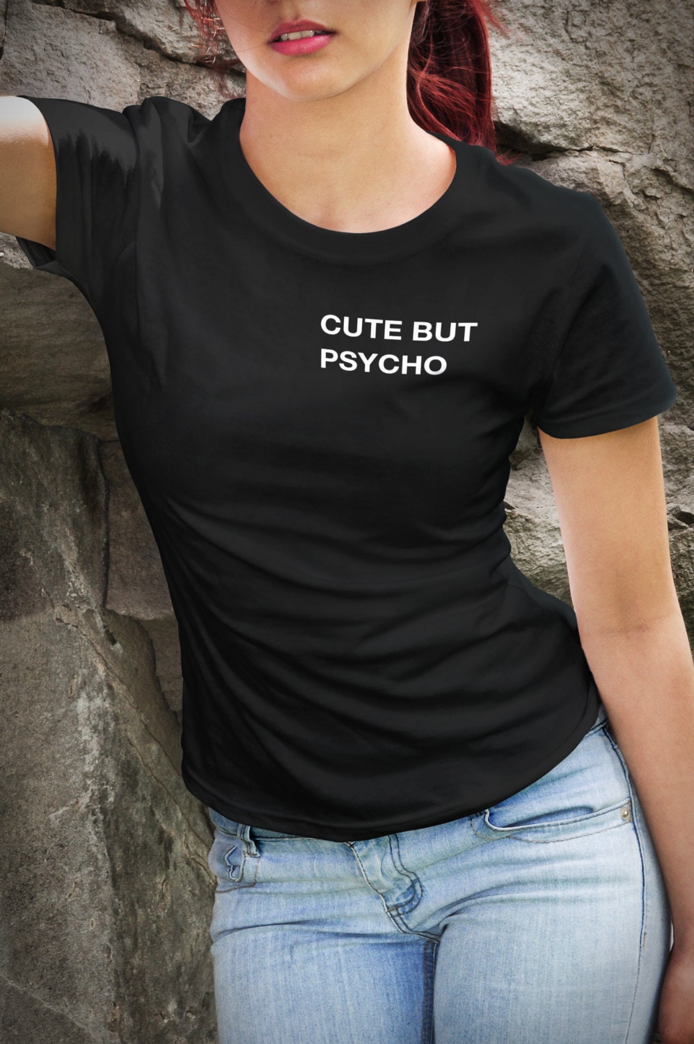 cute but psycho shirt pocket shirt pocket print tshirt hipster shirt funny slogan shirt funny gift for Girlfriend gift for wife gift OS202 Graphic Tee – Premium Graphic · Trending Graphic Apparel